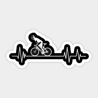 Bicycle Heartbeat,Cyclist Biker Heartbeat Biking ,cycling lovers Sticker